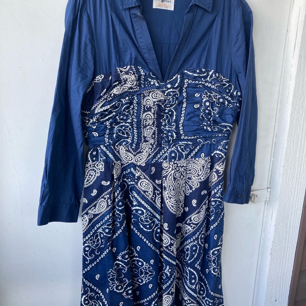 Blue Paisley Women's Dress